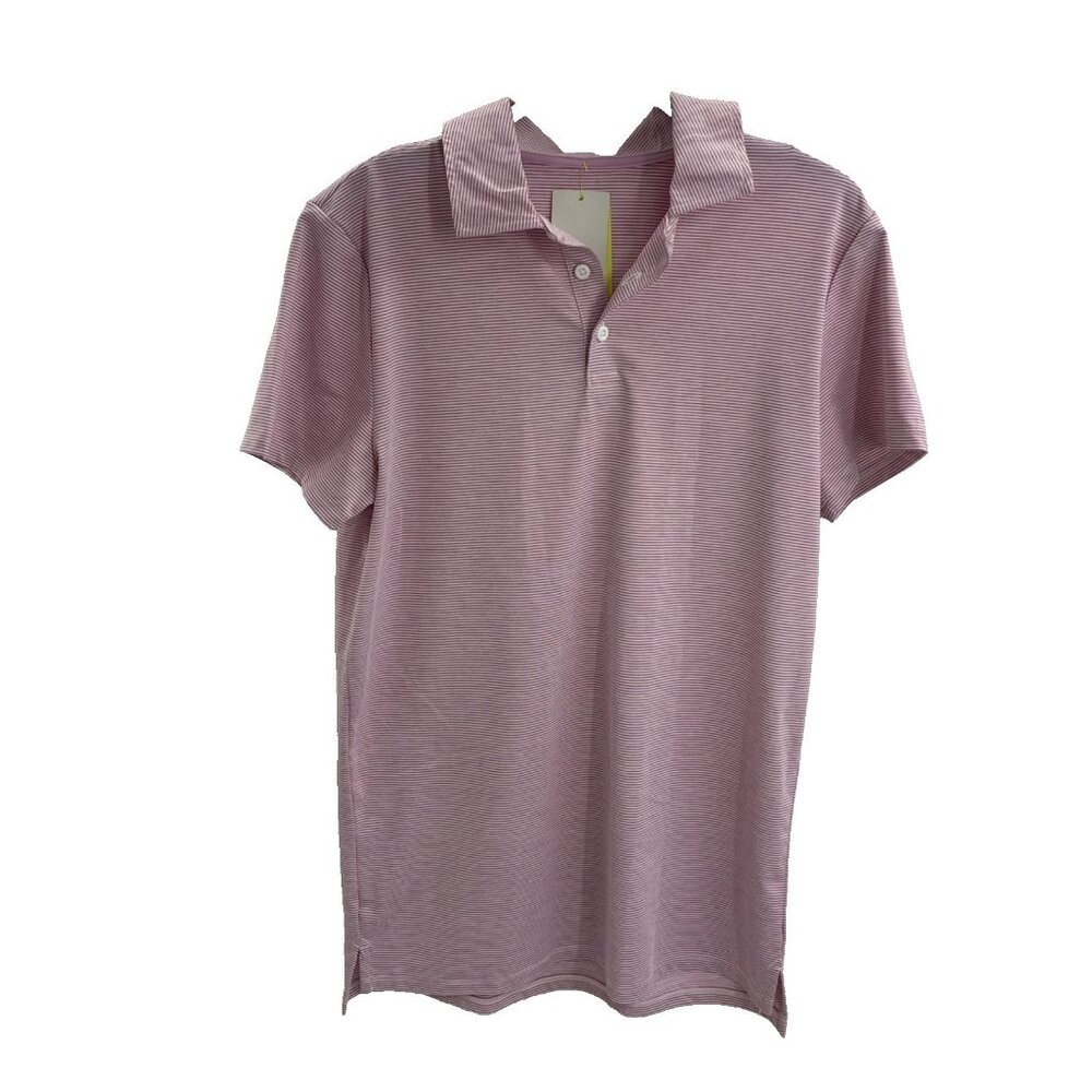 All In Motion Mens Size S Pink Polo Shirt Short Sleeve Collared Performance Golf